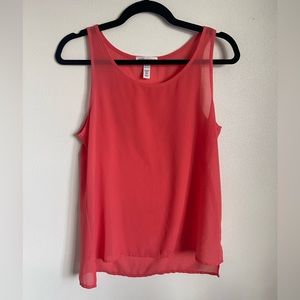 Ambiance Apparel Flowy Peach Tank Top